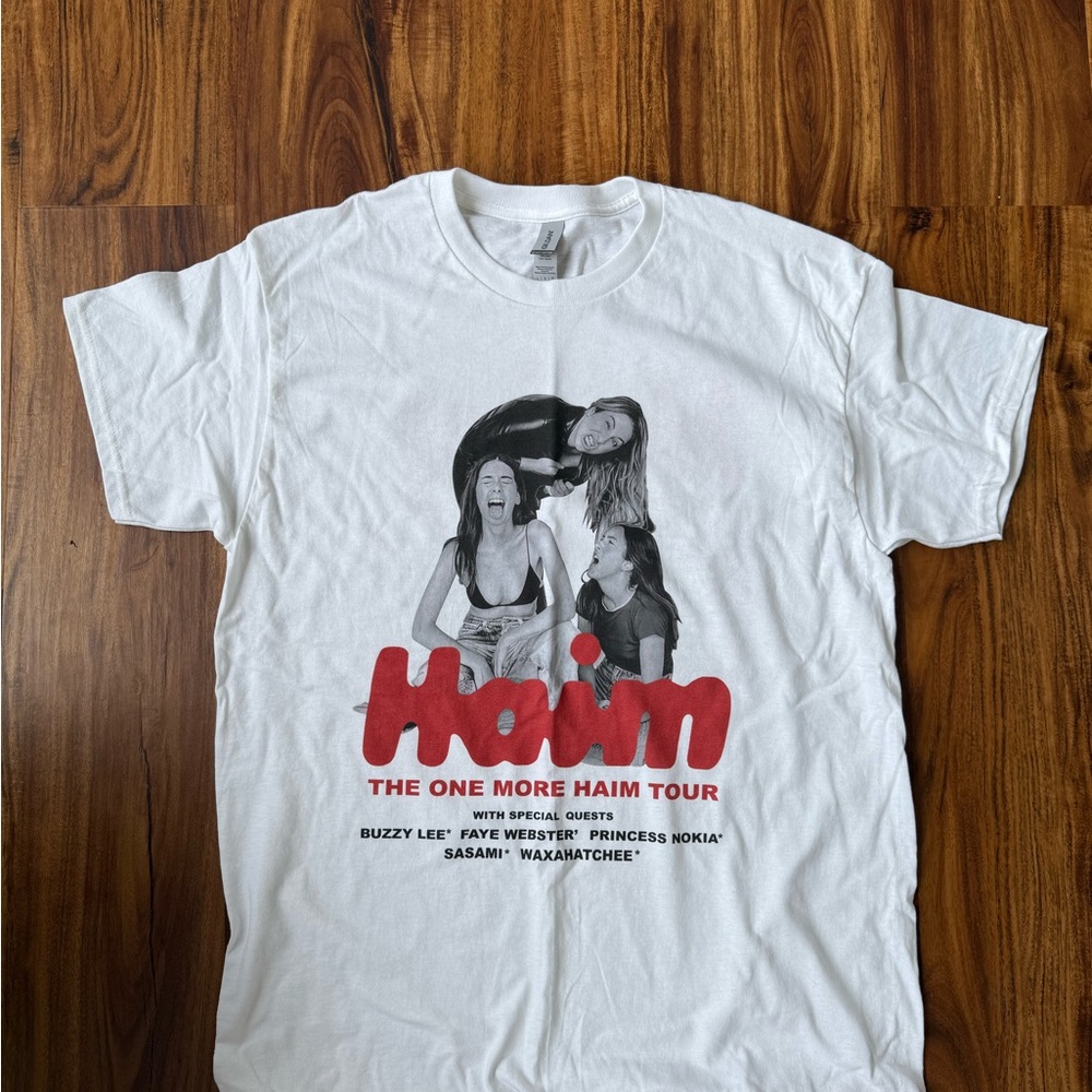Gildan White One More Haim Tour Graphic Tee